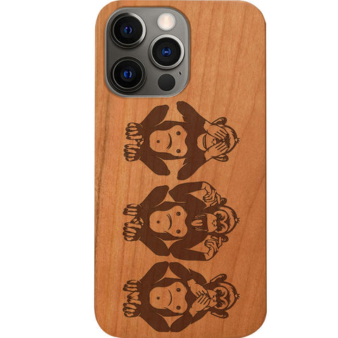 Three Wise Monkeys - Engraved Phone Case for iPhone 15/iPhone 15 Plus/iPhone 15 Pro/iPhone 15 Pro Max/iPhone 14/
    iPhone 14 Plus/iPhone 14 Pro/iPhone 14 Pro Max/iPhone 13/iPhone 13 Mini/
    iPhone 13 Pro/iPhone 13 Pro Max/iPhone 12 Mini/iPhone 12/
    iPhone 12 Pro Max/iPhone 11/iPhone 11 Pro/iPhone 11 Pro Max/iPhone X/Xs Universal/iPhone XR/iPhone Xs Max/
    Samsung S23/Samsung S23 Plus/Samsung S23 Ultra/Samsung S22/Samsung S22 Plus/Samsung S22 Ultra/Samsung S21