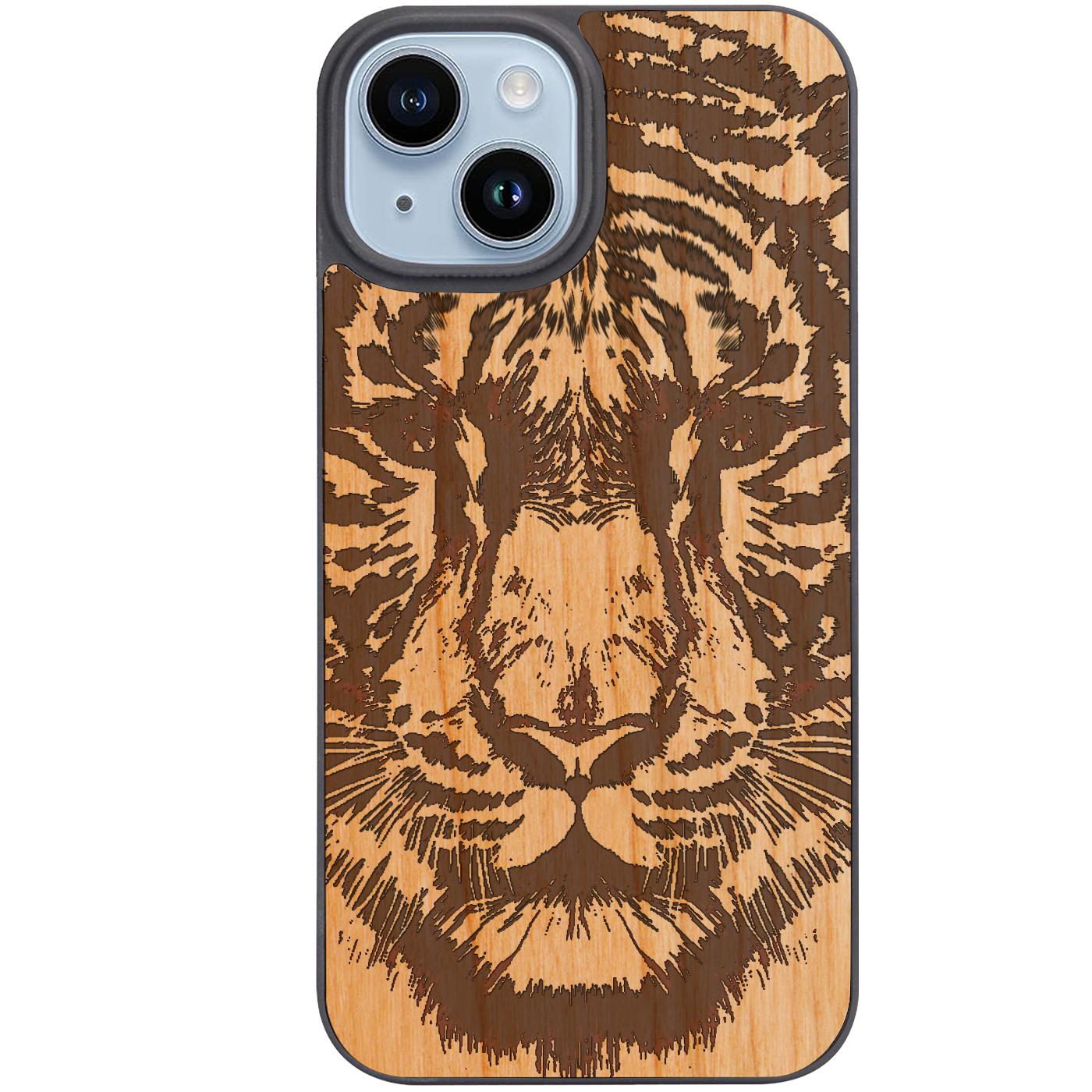 Tiger Face 2 - Engraved Phone Case