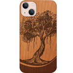 Tree with Big Leaf - Engraved Phone Case