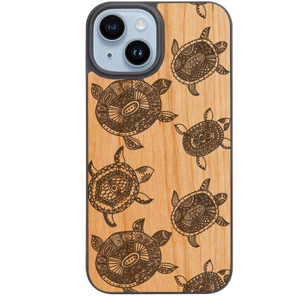 Turtle Pattern - Engraved Phone Case