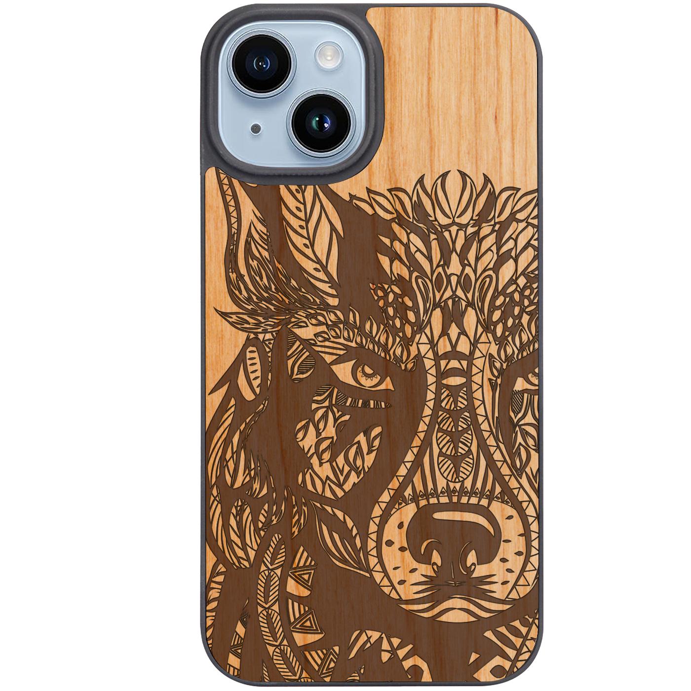 Wolf 2 - Engraved Phone Case