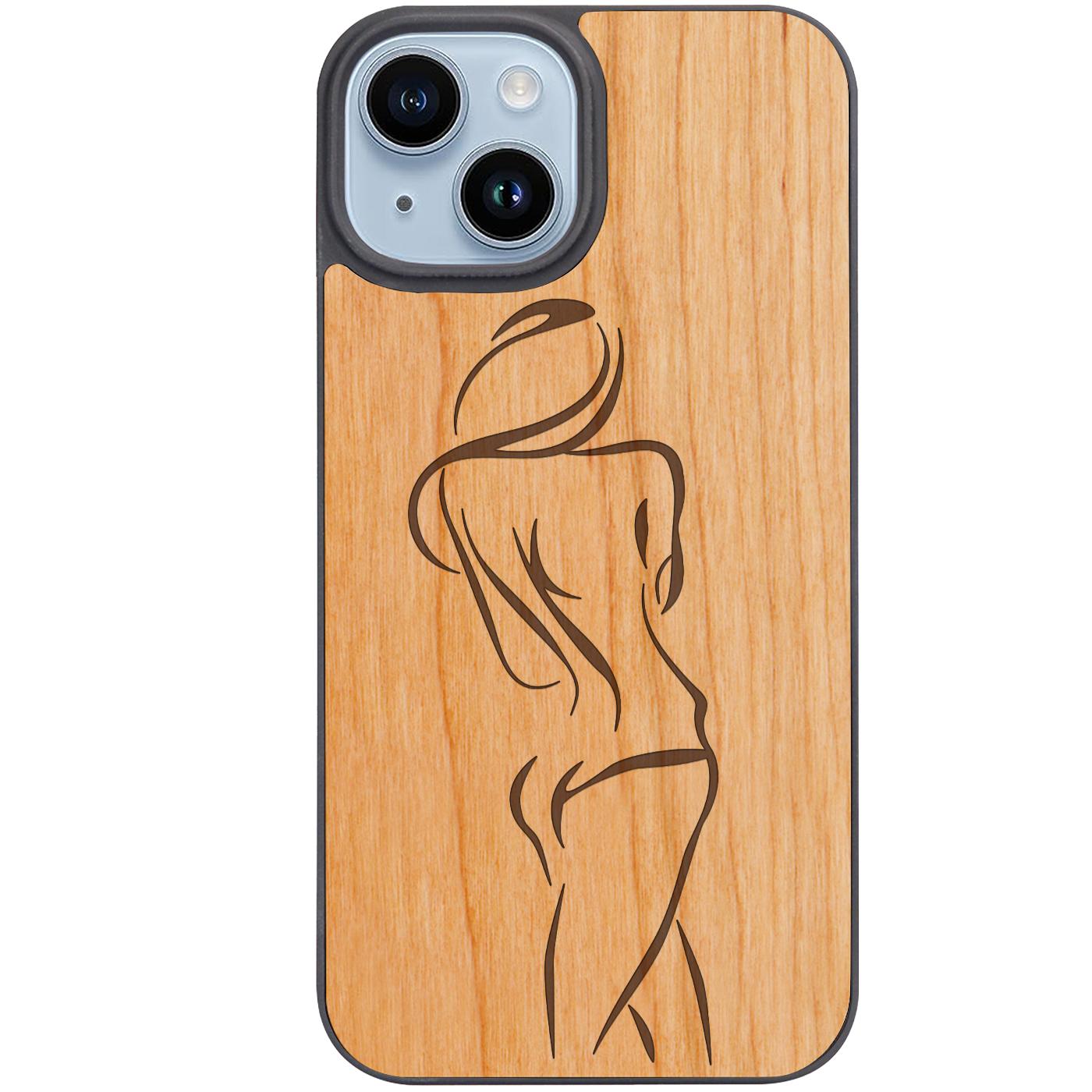 Woman Silhouette - Engraved Phone Case