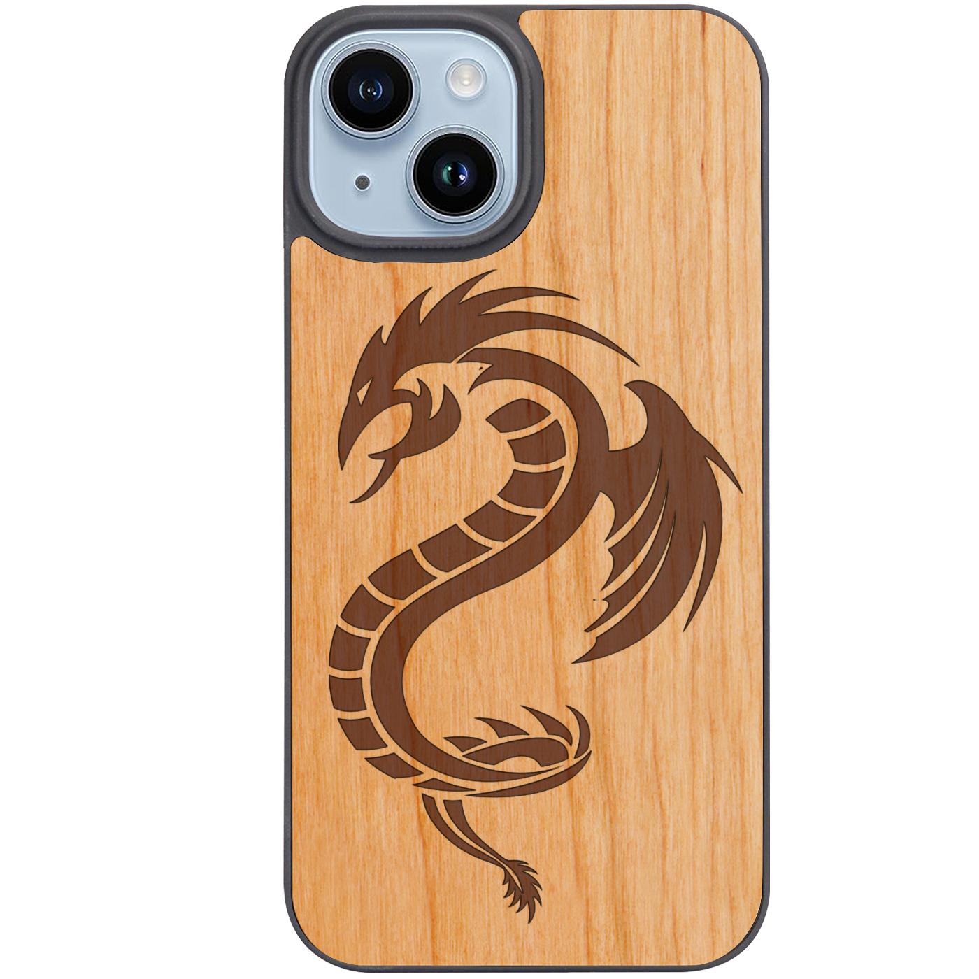 Yin Yang Dragon - Engraved Phone Case
