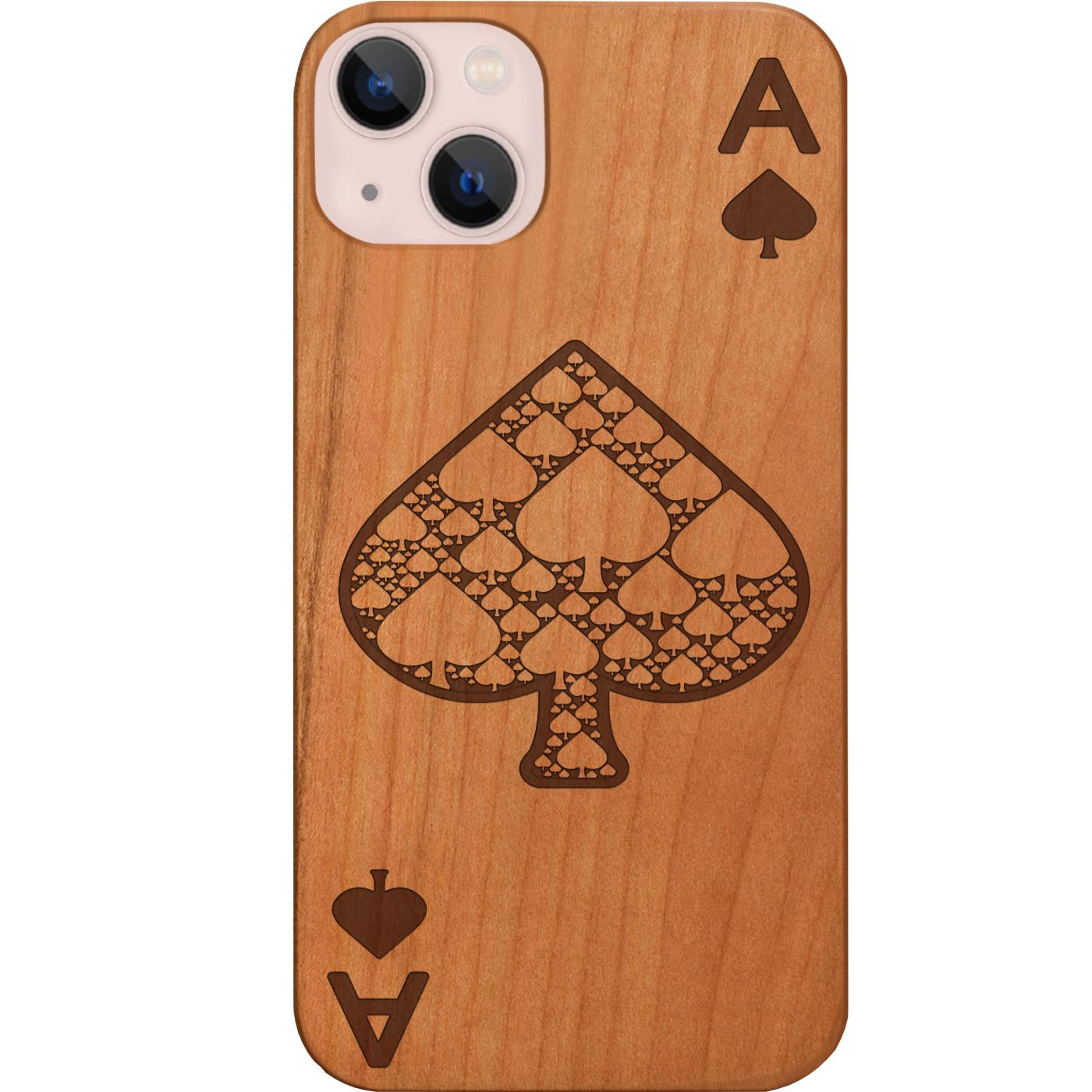 Ace of Spades - Engraved Phone Case for iPhone 15/iPhone 15 Plus/iPhone 15 Pro/iPhone 15 Pro Max/iPhone 14/
    iPhone 14 Plus/iPhone 14 Pro/iPhone 14 Pro Max/iPhone 13/iPhone 13 Mini/
    iPhone 13 Pro/iPhone 13 Pro Max/iPhone 12 Mini/iPhone 12/
    iPhone 12 Pro Max/iPhone 11/iPhone 11 Pro/iPhone 11 Pro Max/iPhone X/Xs Universal/iPhone XR/iPhone Xs Max/iPhone 6/6S/7/8 Universal/
    iPhone 6+/6S+/7+/8+ Universal/Samsung S23/Samsung S23 Plus/Samsung S23 Ultra/Samsung S22/Samsung S22 Plus/Samsung S21