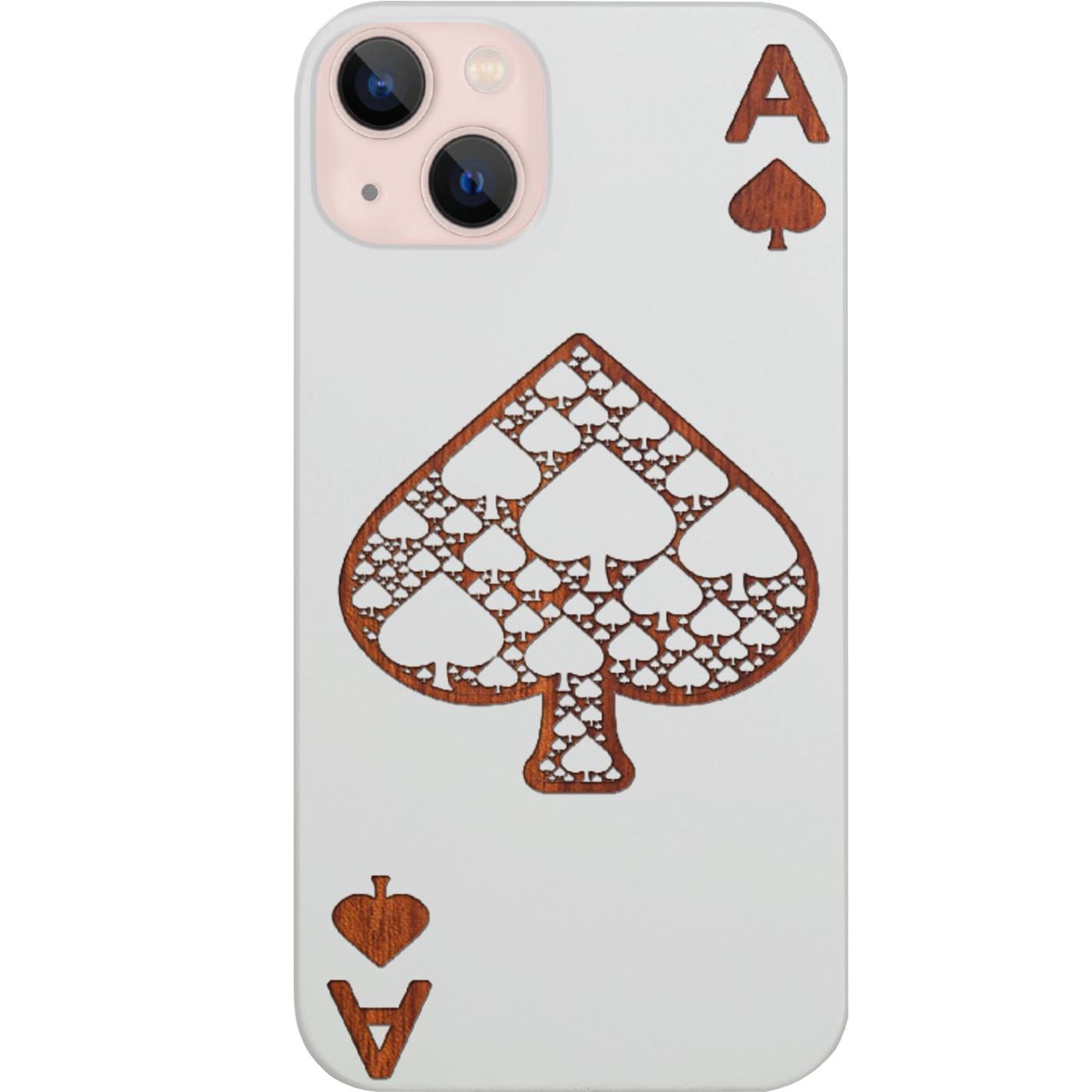 Ace of Spades - Engraved Phone Case for iPhone 15/iPhone 15 Plus/iPhone 15 Pro/iPhone 15 Pro Max/iPhone 14/
    iPhone 14 Plus/iPhone 14 Pro/iPhone 14 Pro Max/iPhone 13/iPhone 13 Mini/
    iPhone 13 Pro/iPhone 13 Pro Max/iPhone 12 Mini/iPhone 12/
    iPhone 12 Pro Max/iPhone 11/iPhone 11 Pro/iPhone 11 Pro Max/iPhone X/Xs Universal/iPhone XR/iPhone Xs Max/iPhone 6/6S/7/8 Universal/
    iPhone 6+/6S+/7+/8+ Universal/Samsung S23/Samsung S23 Plus/Samsung S23 Ultra/Samsung S22/Samsung S22 Plus/Samsung S21