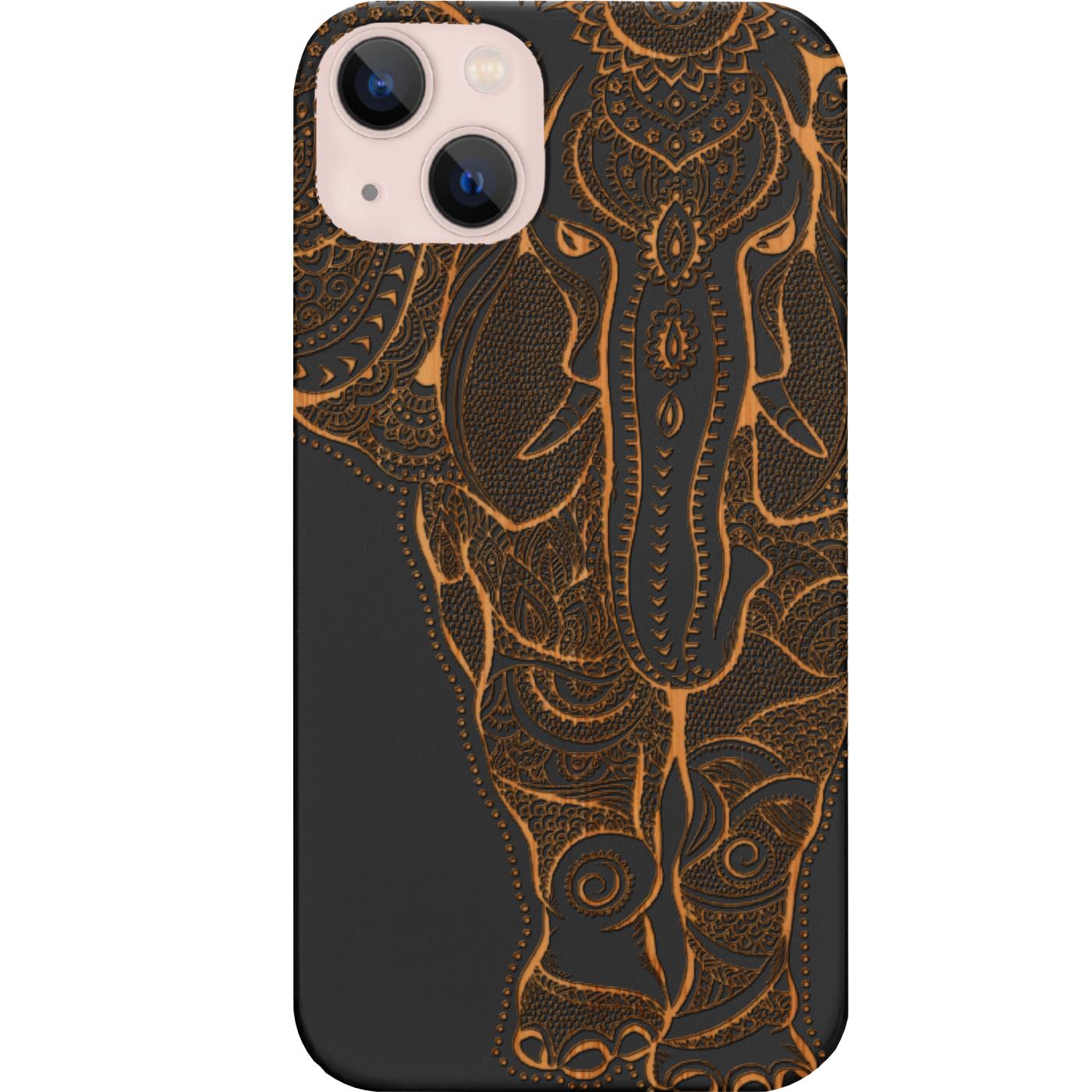 Elephant Head Trunk Tattoo iPhone 14 Pro Max Case by Aloysius