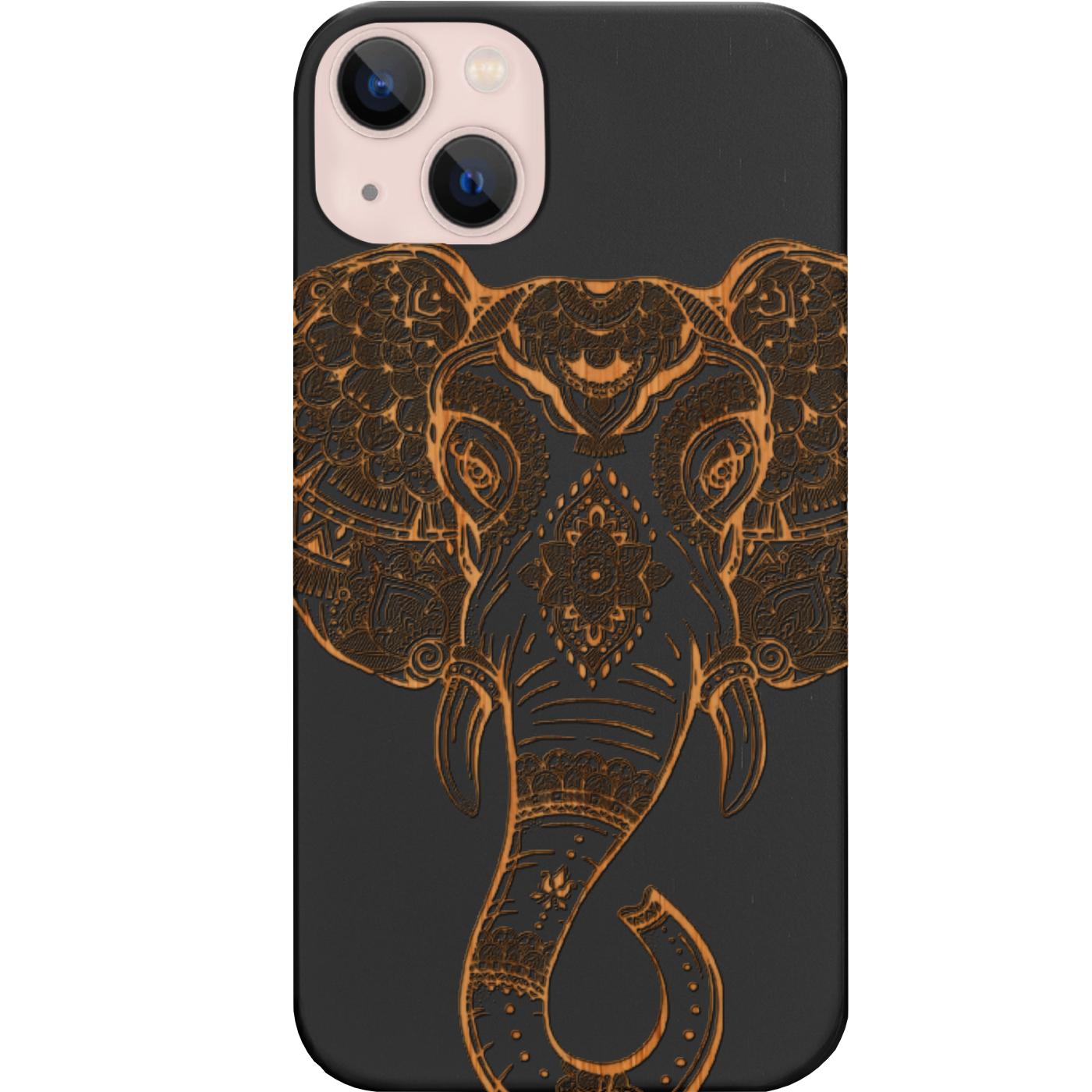 Elephant Head 1 - Engraved  Phone Case