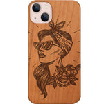 Girl with Sunglasses - Engraved Phone Case
