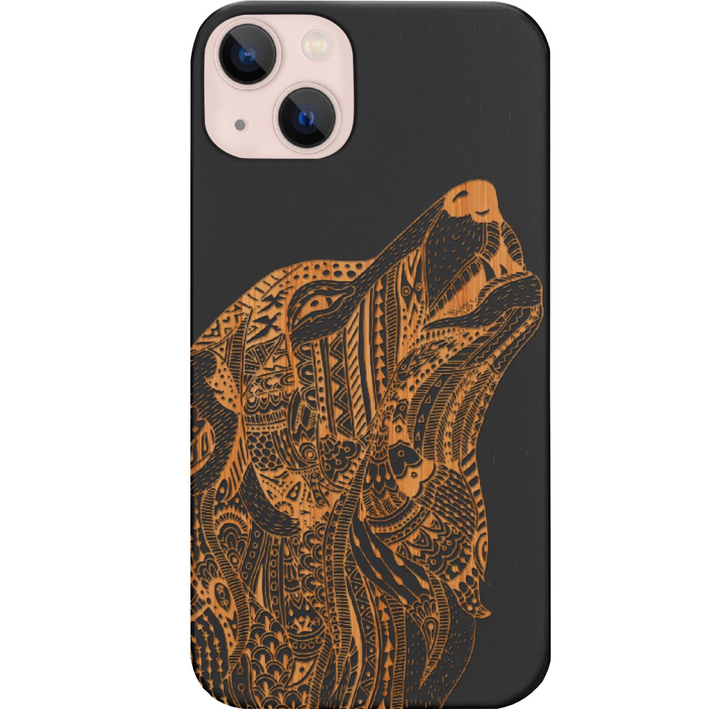 Gray Wolf - Engraved Phone Case