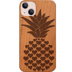 Heart Pineaple - Engraved Phone Case