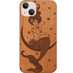 Mermaid In The Moon - Engraved Phone Case