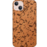 Music Note Pattern - Engraved Phone Case