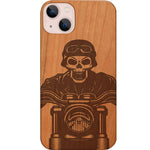 Skull on Motorcycle - Engraved Phone Case
