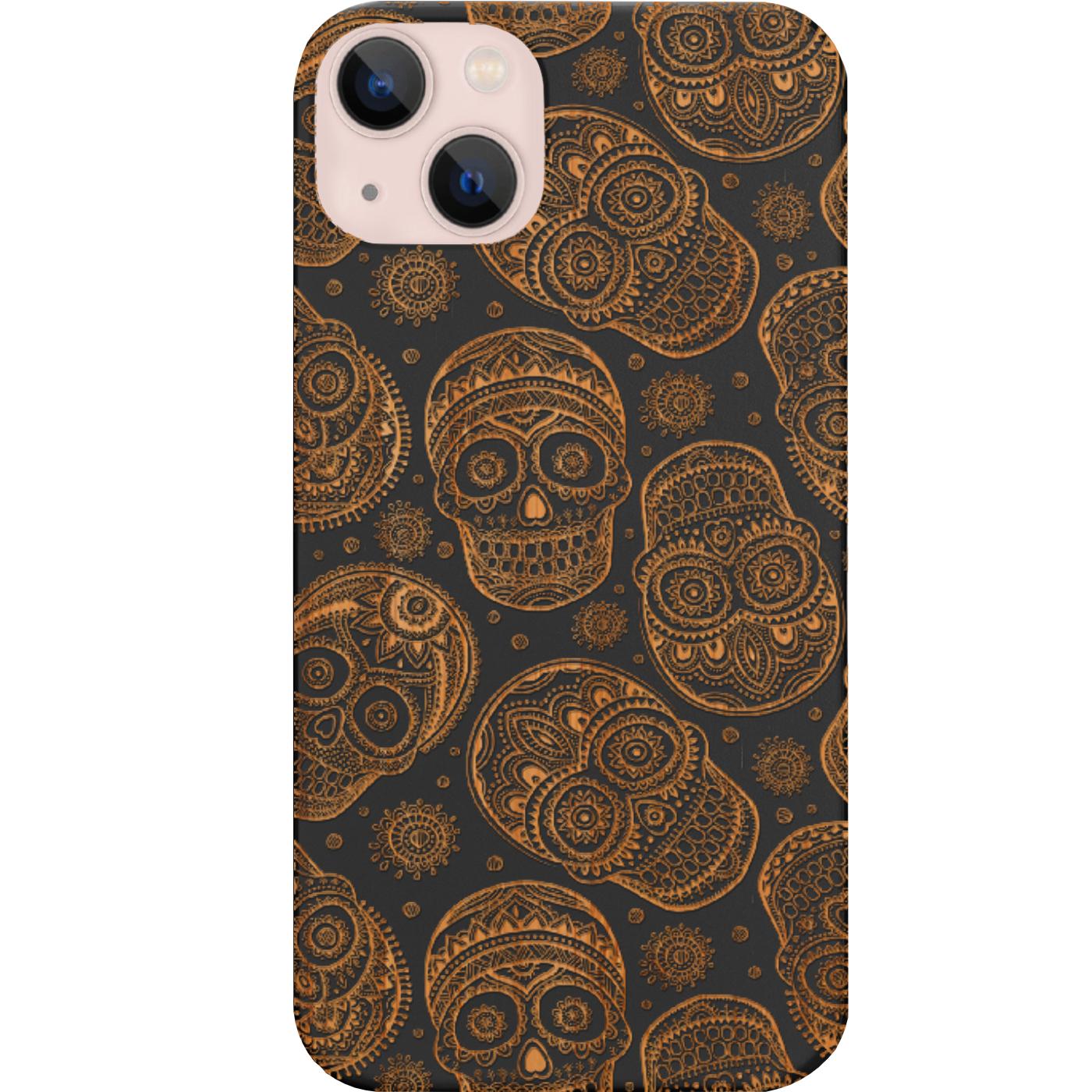 Skull Pattern - Engraved Phone Case