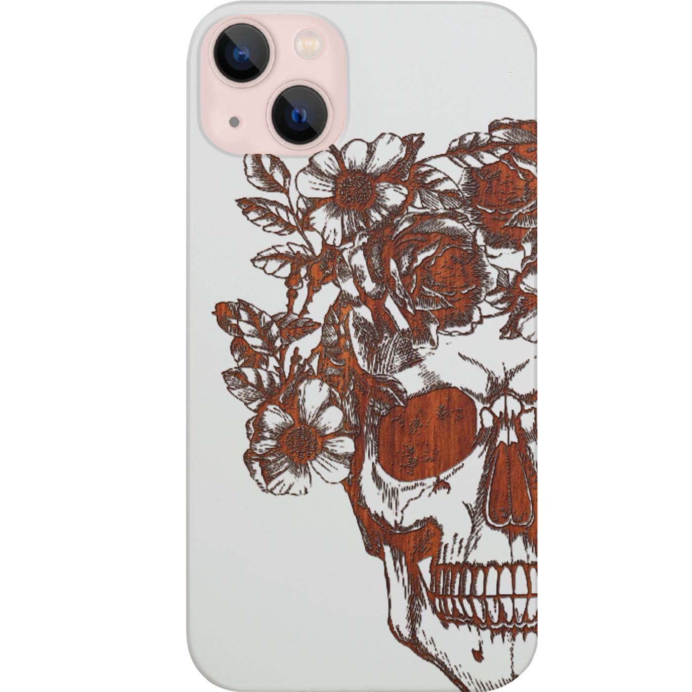 Skull with Flowers - Engraved Phone Case for iPhone 15/iPhone 15 Plus/iPhone 15 Pro/iPhone 15 Pro Max/iPhone 14/
    iPhone 14 Plus/iPhone 14 Pro/iPhone 14 Pro Max/iPhone 13/iPhone 13 Mini/
    iPhone 13 Pro/iPhone 13 Pro Max/iPhone 12 Mini/iPhone 12/
    iPhone 12 Pro Max/iPhone 11/iPhone 11 Pro/iPhone 11 Pro Max/iPhone X/Xs Universal/iPhone XR/iPhone Xs Max/
    Samsung S23/Samsung S23 Plus/Samsung S23 Ultra/Samsung S22/Samsung S22 Plus/Samsung S22 Ultra/Samsung S21