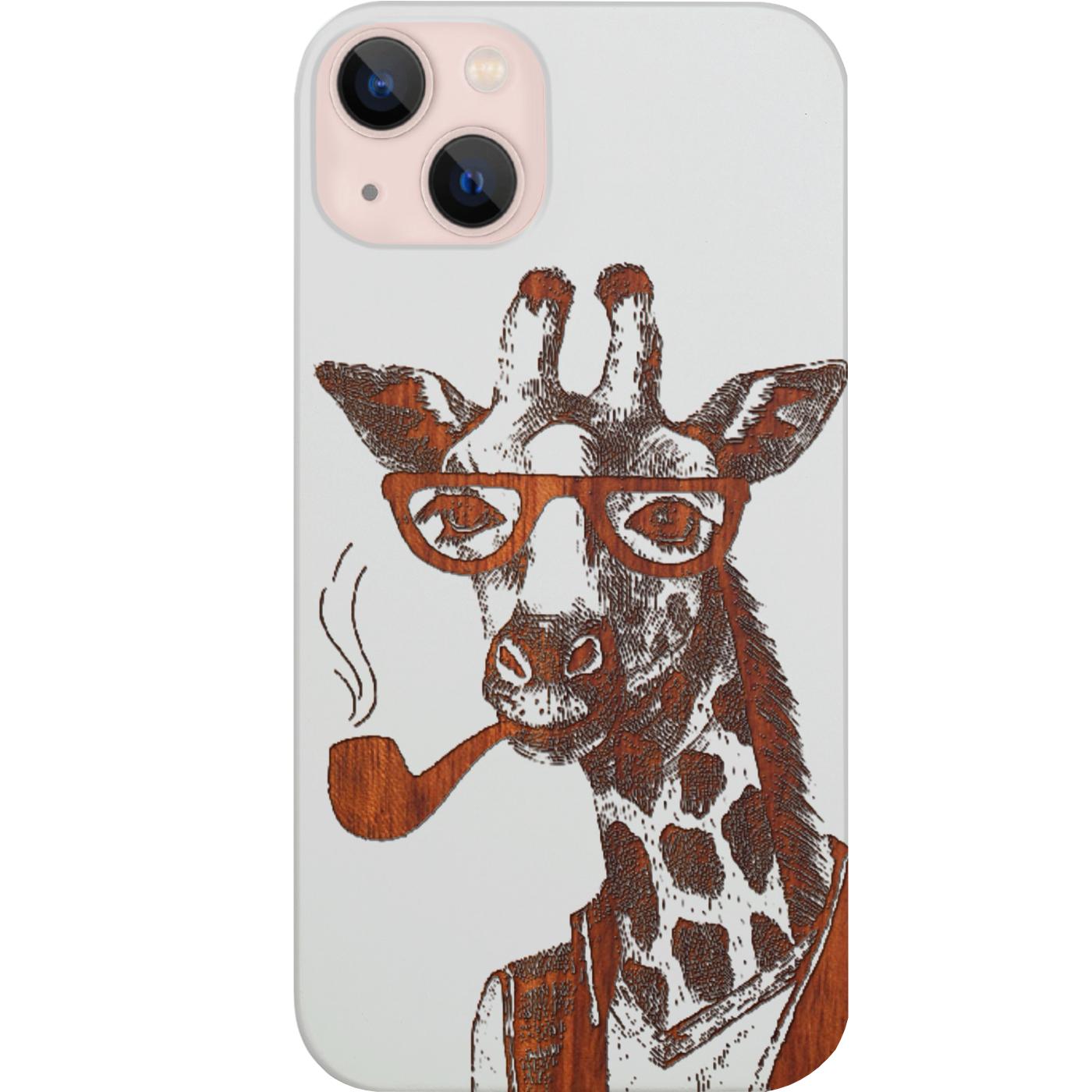 Smoking Giraffe - Engraved Phone Case