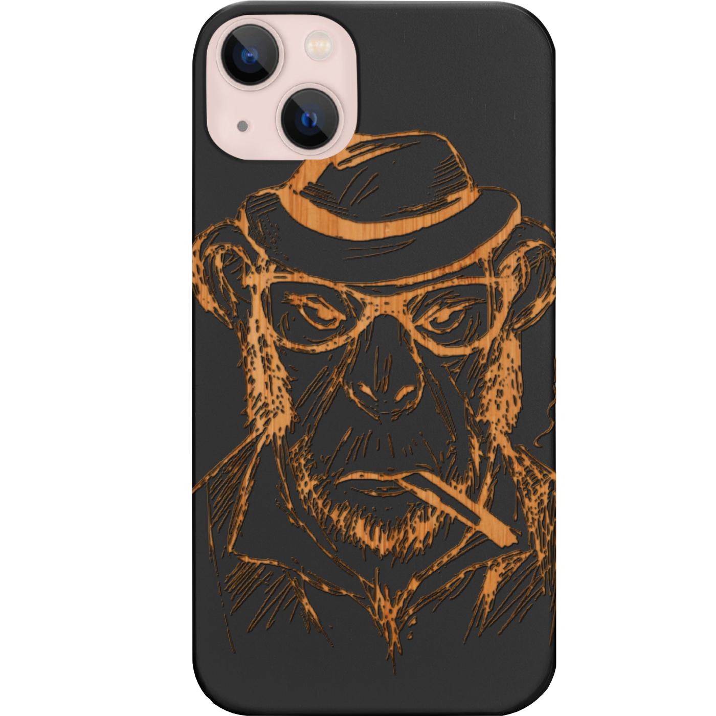 Smoking Gorilla - Engraved Phone Case