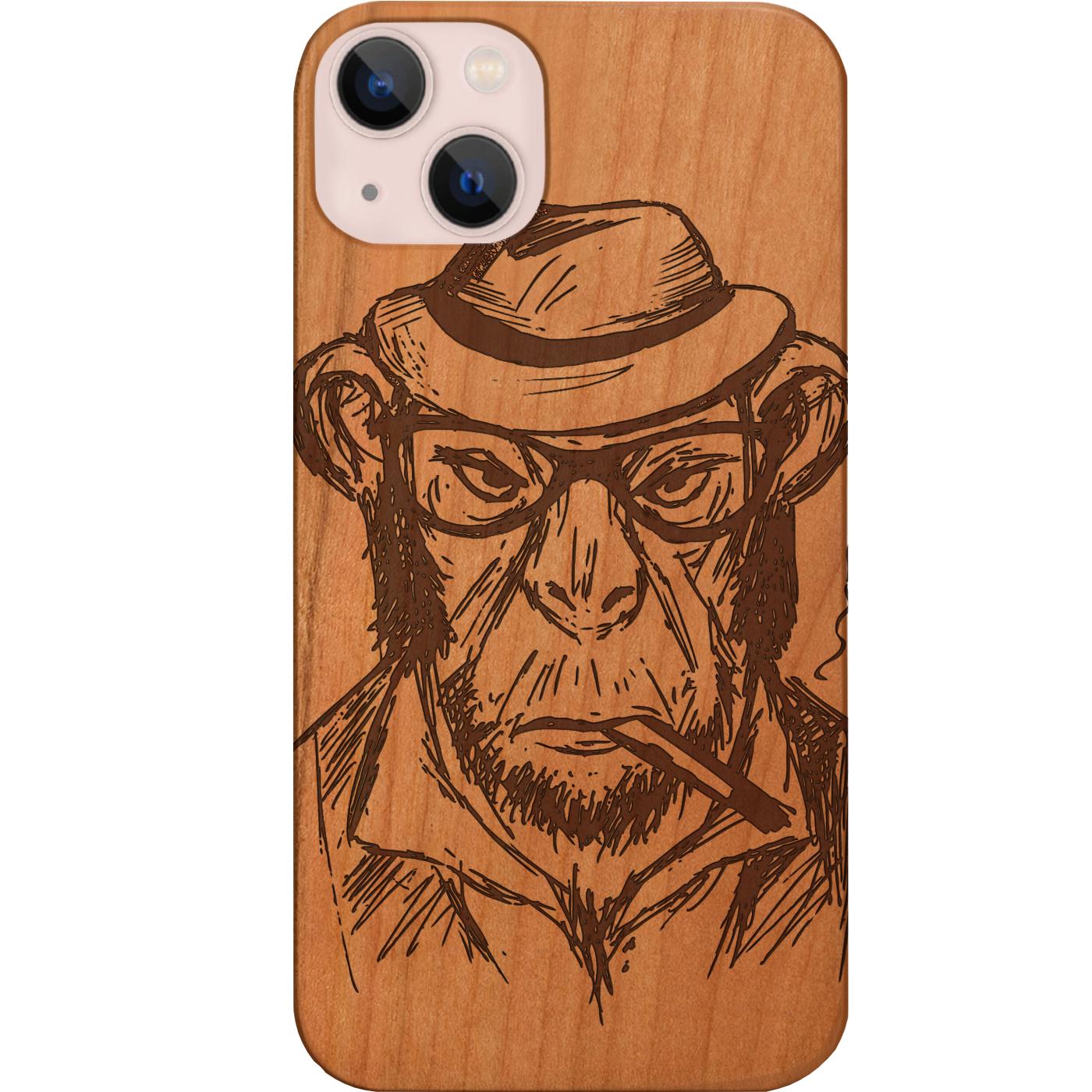 Smoking Gorilla - Engraved Phone Case
