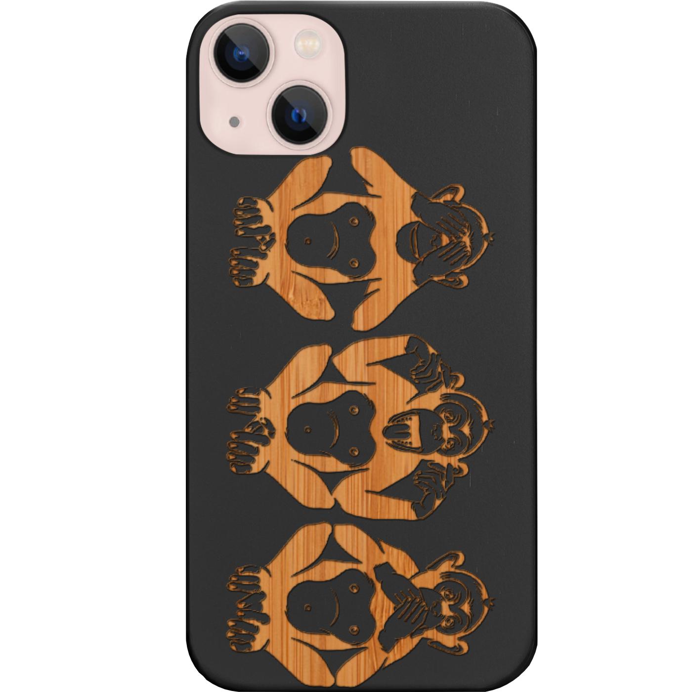 Three Wise Monkeys - Engraved Phone Case for iPhone 15/iPhone 15 Plus/iPhone 15 Pro/iPhone 15 Pro Max/iPhone 14/
    iPhone 14 Plus/iPhone 14 Pro/iPhone 14 Pro Max/iPhone 13/iPhone 13 Mini/
    iPhone 13 Pro/iPhone 13 Pro Max/iPhone 12 Mini/iPhone 12/
    iPhone 12 Pro Max/iPhone 11/iPhone 11 Pro/iPhone 11 Pro Max/iPhone X/Xs Universal/iPhone XR/iPhone Xs Max/
    Samsung S23/Samsung S23 Plus/Samsung S23 Ultra/Samsung S22/Samsung S22 Plus/Samsung S22 Ultra/Samsung S21