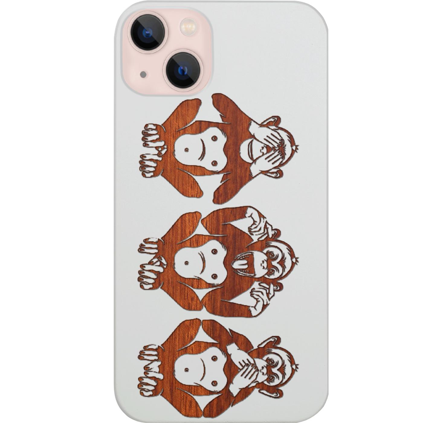 Three Wise Monkeys - Engraved Phone Case for iPhone 15/iPhone 15 Plus/iPhone 15 Pro/iPhone 15 Pro Max/iPhone 14/
    iPhone 14 Plus/iPhone 14 Pro/iPhone 14 Pro Max/iPhone 13/iPhone 13 Mini/
    iPhone 13 Pro/iPhone 13 Pro Max/iPhone 12 Mini/iPhone 12/
    iPhone 12 Pro Max/iPhone 11/iPhone 11 Pro/iPhone 11 Pro Max/iPhone X/Xs Universal/iPhone XR/iPhone Xs Max/
    Samsung S23/Samsung S23 Plus/Samsung S23 Ultra/Samsung S22/Samsung S22 Plus/Samsung S22 Ultra/Samsung S21