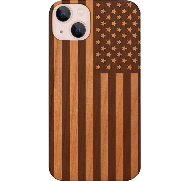 USA Flag Engraved Phone Case