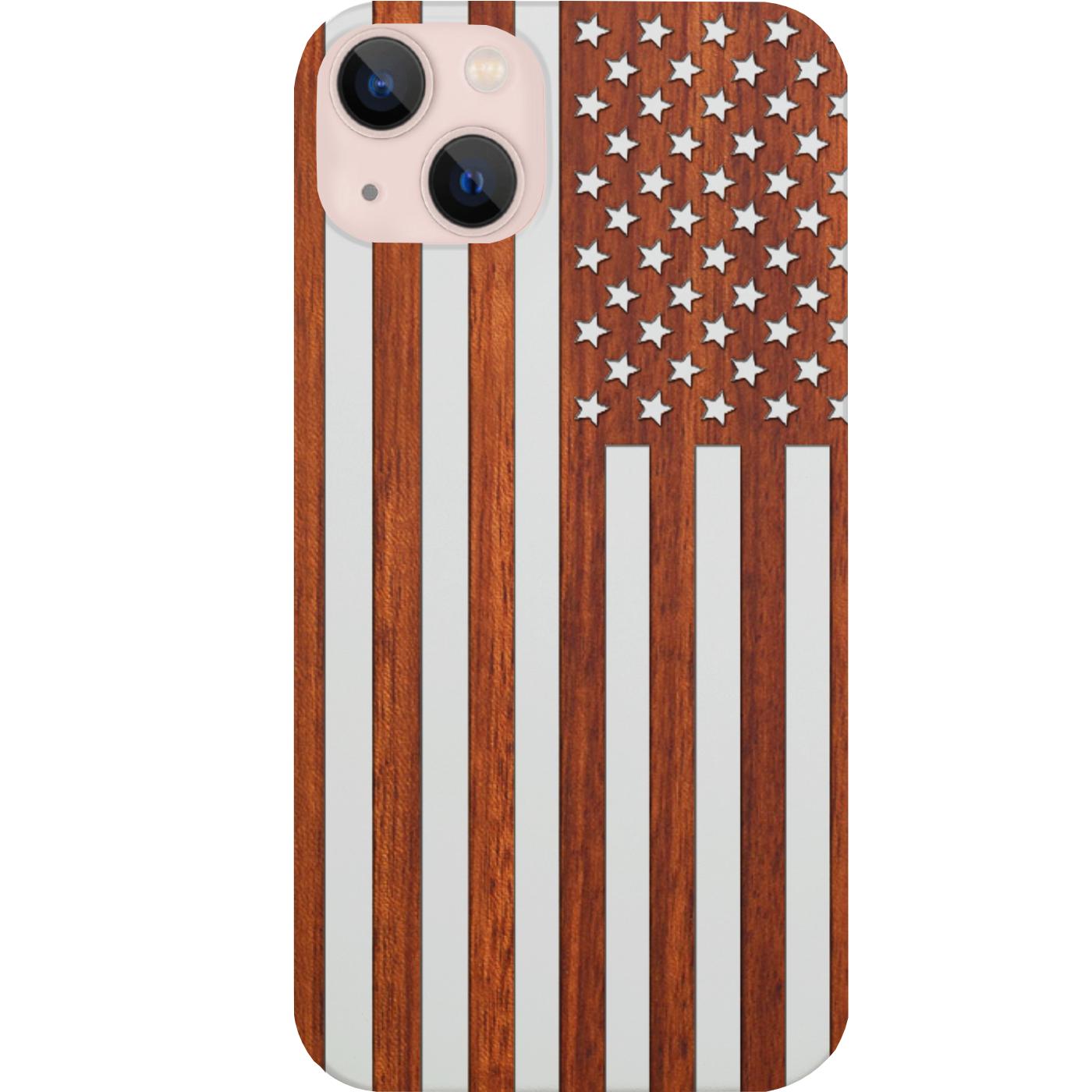 USA Flag - Engraved Phone Case