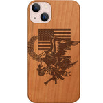 US Flag with Eagle - Engraved Phone Case