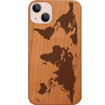 World Map - Engraved Phone Case