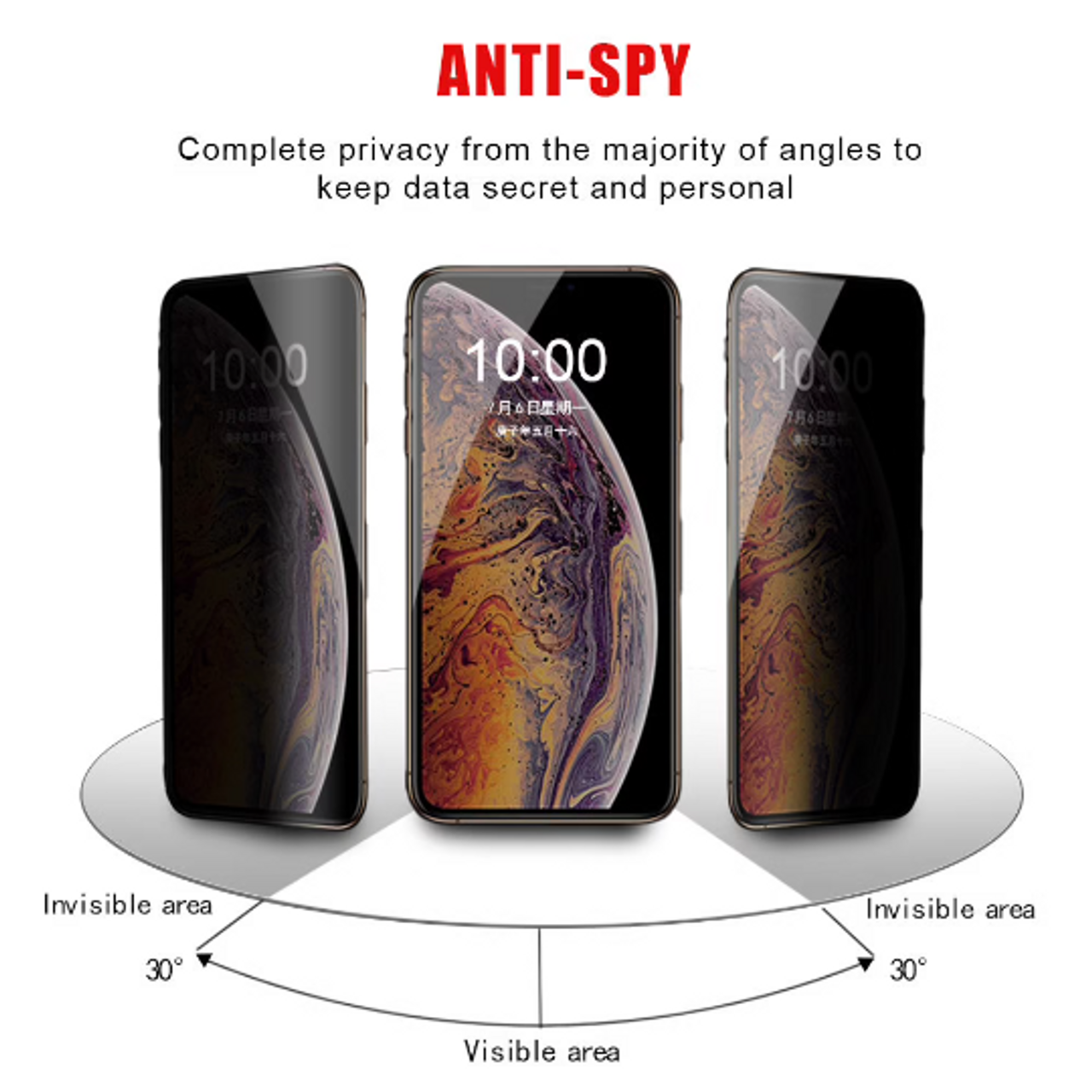 Privacy Screen Protector iPHone Xs / X